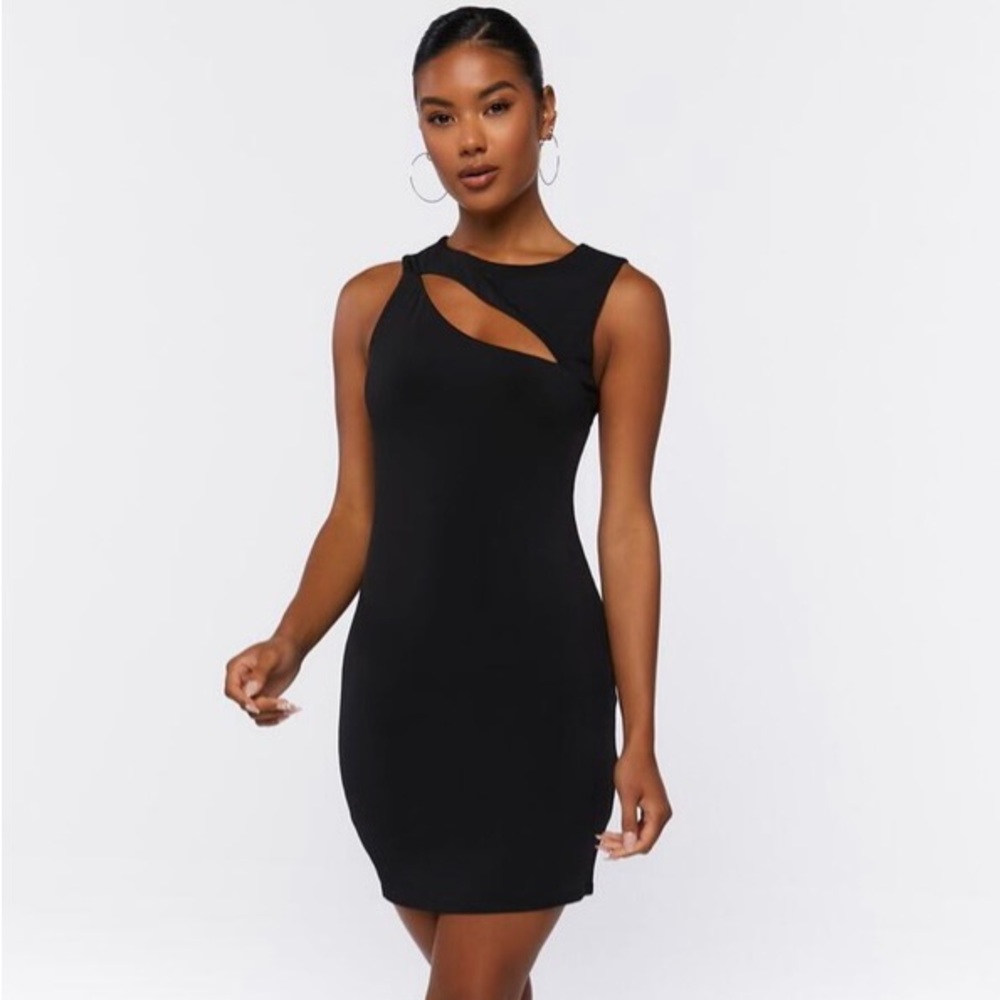 Cutout Bodycon Mini Dress black
